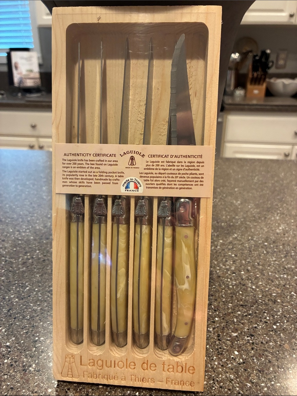 NEW Laguiole Ivory 9” Steak Knives, Set of 6